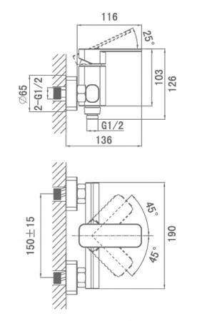 Смеситель для душа D&K Altportel Rhein DA1333101 фото