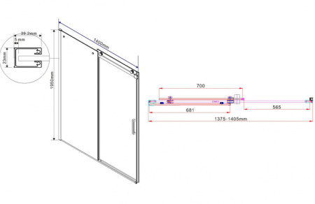 Душевая дверь Vincea Como VPS-1C140CL фото