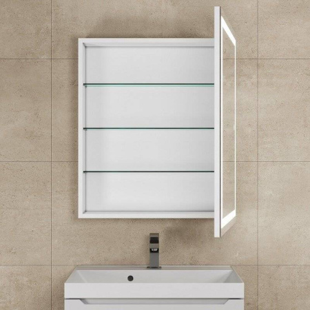 Зеркало шкаф с подсветкой в ванную Uperwood Tanos 60 ZTanos60w белый фото