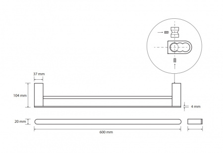 Полотенцедержатель Bemeta Galla 108104050 60 см фото