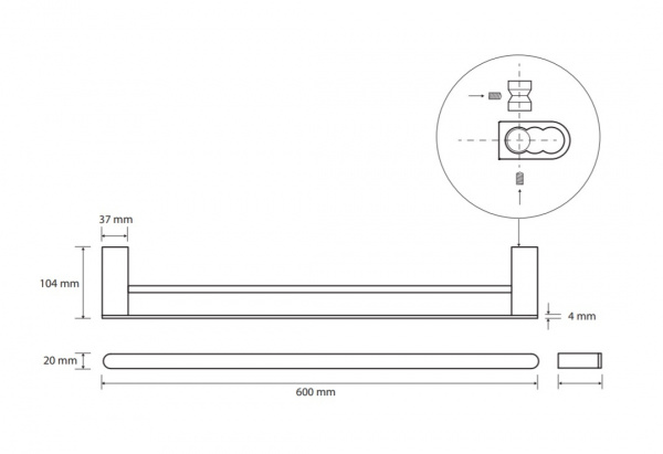 Полотенцедержатель Bemeta Galla 108104050 60 см фото