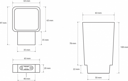 Стакан для зубных щеток Bemeta Via 135011012 фото