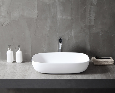 Накладная раковина Abber Stein AS2620 60x40 белая матовая фото