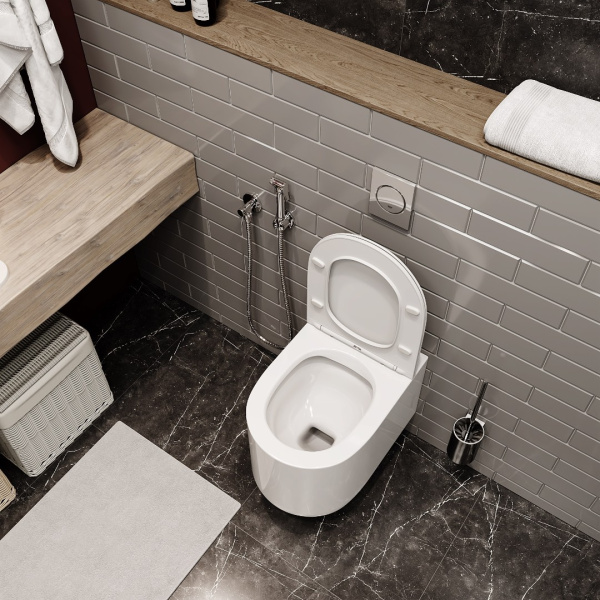 Унитаз подвесной безободковый Cerutti SPA Tanaro Aria CT8910 с сиденьем фото