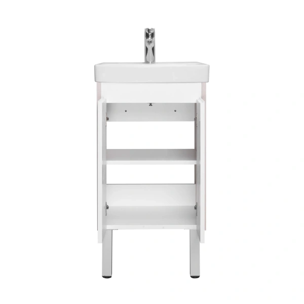 Тумба под раковину Акватон Сканди Doors 45 1A278701SDB20 белый глянец / дуб верона фото