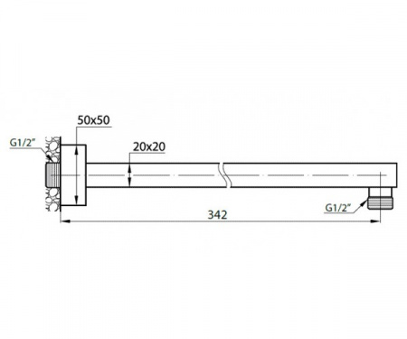Настенный держатель для верхнего душа Cezares Articoli Vari CZR-TD-01 фото