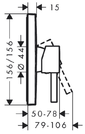 Смеситель для душа Hansgrohe Finoris 76615670 черный матовый фото