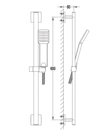 Душевой гарнитур Omnires Angel ANGEL-SBL черный фото