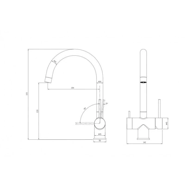Смеситель для кухни под фильтр Milacio Ultra Vicar MCU.554.WH белый фото