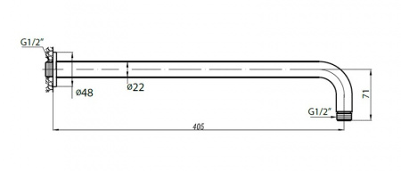 Настенный держатель для верхнего душа Cezares Articoli Vari CZR-TDA-01 фото