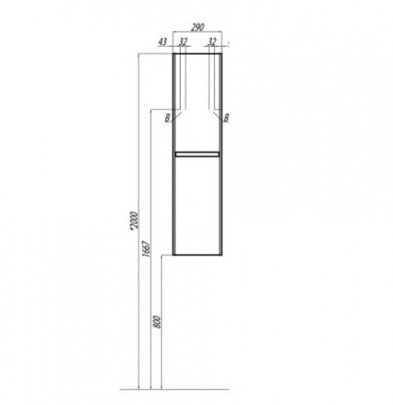 Шкаф-пенал Акватон Шерилл 1A206503SH010 фото