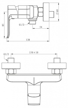 Смеситель для душа BelBagno Disco DIS-ESDM-CRM фото