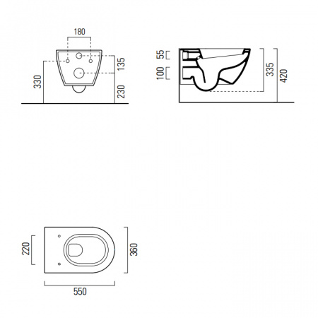 Унитаз подвесной GSI Pura 8812 11 bi фото