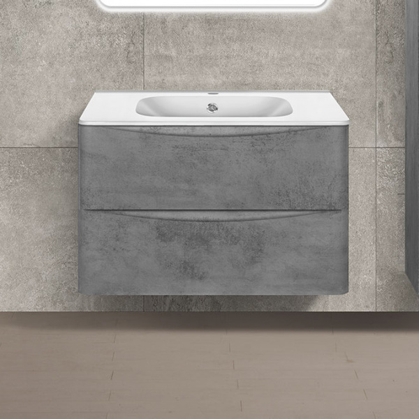 Тумба под раковину Vincea Paola VMC-2P800BT 80 см бетон фото