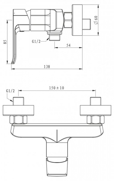 Смеситель для душа BelBagno Disco DIS-ESDM-CRM фото