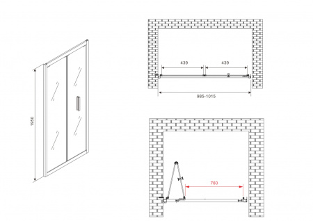 Душевая дверь ABBER Sonnenstrand AG07100 100 см фото