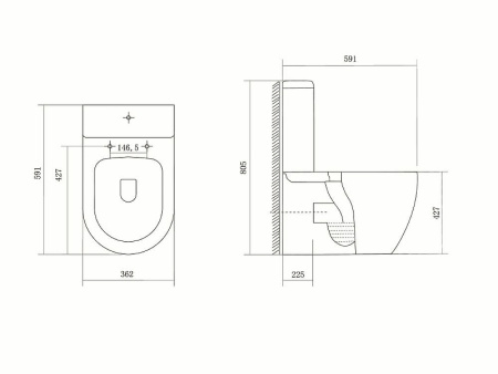 Унитаз компакт Aquatek Оберон AQ1273S-00 с бачком и сиденьем Микролифт фото