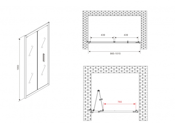 Душевая дверь ABBER Sonnenstrand AG07100 100 см фото