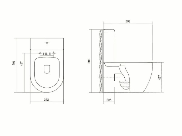 Унитаз компакт Aquatek Оберон AQ1273S-00 с бачком и сиденьем Микролифт фото