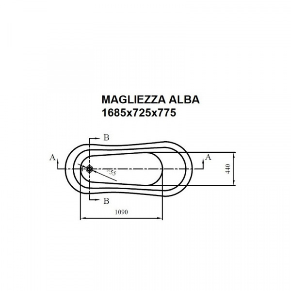 Акриловая ванна Magliezza Alba Do 168,5x72,5 на ножках фото