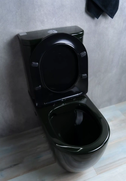 Унитаз напольный с бачком Gid Tr2177BL черный глянец фото