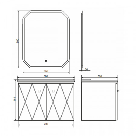 Тумба Comforty Кремона-80 латте с раковиной 50180 фото