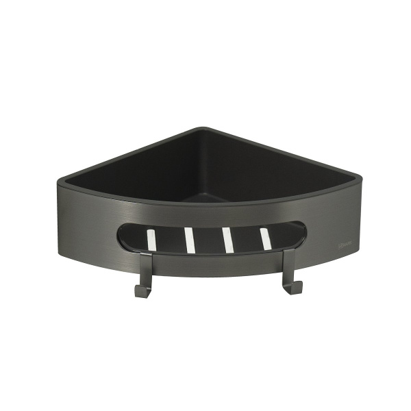 Металлическая полка угловая Lemark Shelf Line 9776048 графит/вставка-пластик графит фото