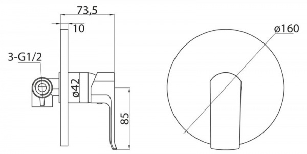 Смеситель для душа BelBagno Disco DIS-BDM-CRM фото