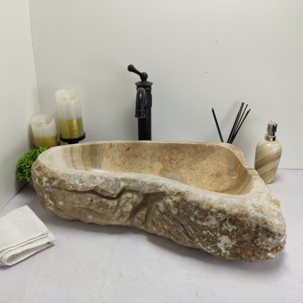 Накладная раковина из оникса Erozy BL EO-00529 (63*37*15см) фото