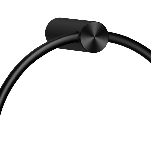 Полотенцедержатель кольцо Raiber Premium Graceful RPB-80006 черный матовый фото