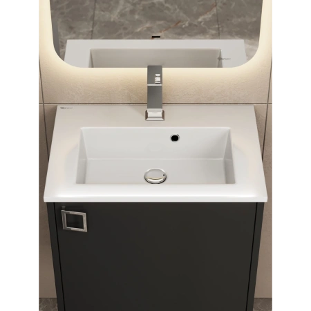 Тумба под раковину Uperwood Aurora TAurora50bm черная матовая фото
