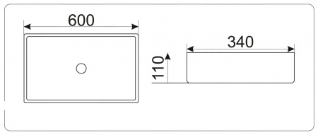Накладная раковина CeramaLux NC 369 60х34 фото