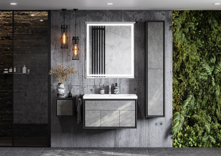 Тумба с раковиной Акватон Уэльс 80 1A267901WA6A0 авеллино грей / антрацит фото