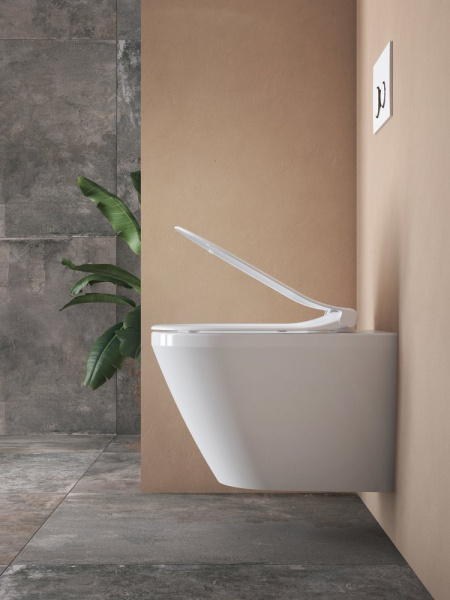 Унитаз комплект с инсталляцией VitrA Integra Round 9856B003-7205 с тонким сиденьем с микролифтом фото