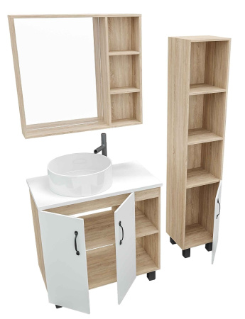 Тумба под раковину Grossman Флай 80 108001 белая фото