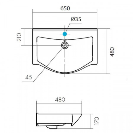 Раковина Акватон Беверли 1WH302501 65 фото