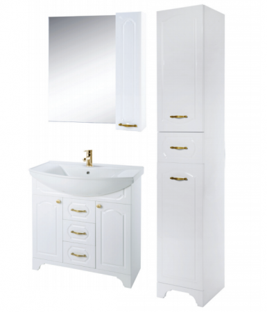 Шкаф-пенал Bellezza Тиффани белый L/R фото