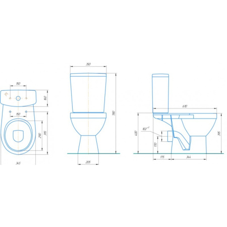 Унитаз-компакт напольный Rosa Рим 464331 с сиденьем с микролифтом фото