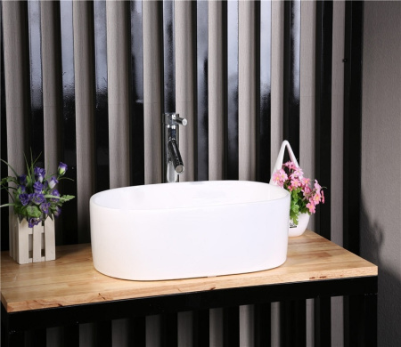 Накладная раковина CeramaLux N 9025-1 56x36 фото