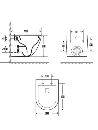 Подвесной унитаз безободковый AQUAme AQM2002MW с сиденьем SoftClose фото