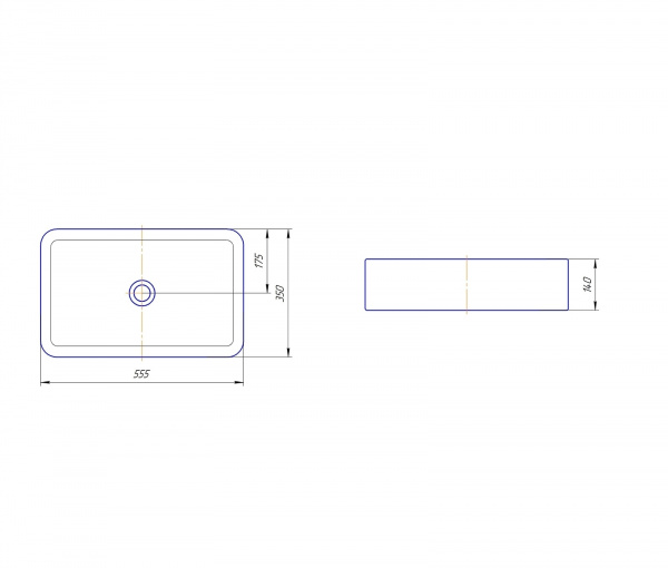 Накладная раковина Aqwella 5 Stars Олимпия 56 4640021064269 55 см фото
