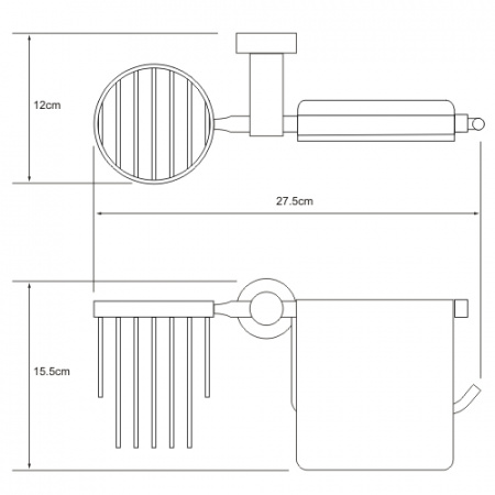 Держатель для туалетной бумаги и освежителя WasserKRAFT Donau K-9459 фото