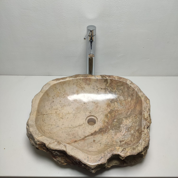 Накладная раковина из мрамора Erozy Cream EM-00874 (55*48*15) фото