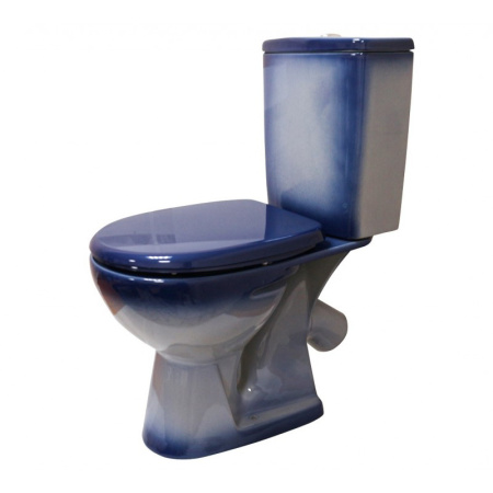 Унитаз-компакт напольный Rosa Уют 463348 синий, с сиденьем фото