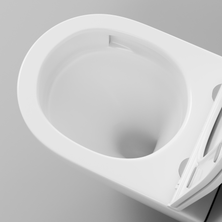 Подвесной унитаз со смывом торнадо Grossman GR-4455SQC с сиденьем/с закрытым дном фото