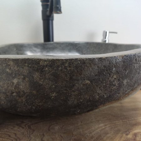 Накладная раковина из речного камня RS0585 (47*46*15) фото