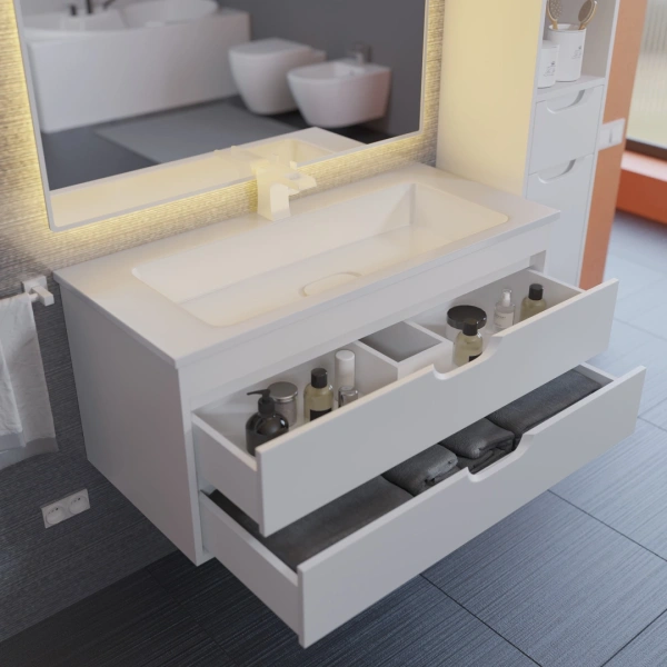 Тумба под раковину Uperwood Modul 100 2930205254 белая фото