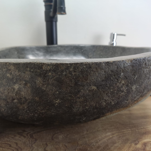 Накладная раковина из речного камня RS0585 (47*46*15) фото