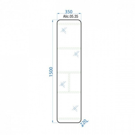 Шкаф-пенал зеркальный Aqwella Аликанте Alic.05.35 фото