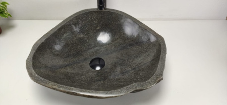 Накладная раковина из речного камня RS0805 (47*45*15) фото